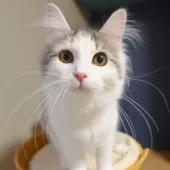 ノルウェージャンフォレストキャット【神奈川県・女の子・2025年5月12日・シルバークラシックトービィ&ホワイト】の写真10