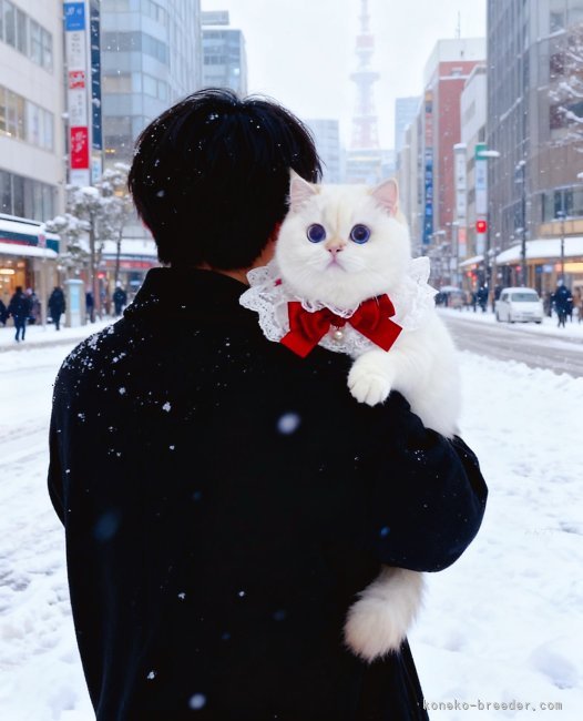 森佑希ブリーダーのブログ：❄️雪の中のお姫様にゃん👑✨