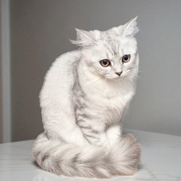 ミヌエット(長足)【鹿児島県・女の子・2025年6月1日・シルバータビー（ロング）】の写真「人慣れバツグン🩷かなりの甘えん坊😊クレカOk」