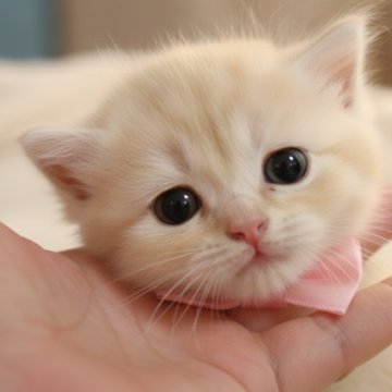 スコティッシュフォールド(立ち耳)【埼玉県・女の子・2025年11月21日・クリームタビー】の写真「まるまる太った可愛い女の子です♥️」