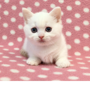 マンチカン(短足)【愛知県・男の子・2025年10月23日・クリームホワイト】の写真「まっ白元気な遊び好き雪だるまくん♪」