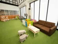 ノルウェージャンフォレストキャット【茨城県・女の子・2025年9月28日・キャリコ】の写真11「ネコちゃんたちとの出会いの場、接客室の様子🐶」