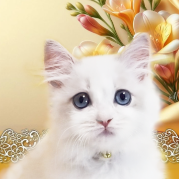 ラグドール【千葉県・女の子・2025年9月1日・ブルーリンクスバイカラー】の写真「たくさん遊んでくれる甘えん坊な美少女」