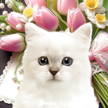 マンチカン(長足)【千葉県・女の子・2025年8月21日・ライラックポイント（セミロング）】の写真「きれいなブルーの瞳の奥に甘えん坊が見える美猫」