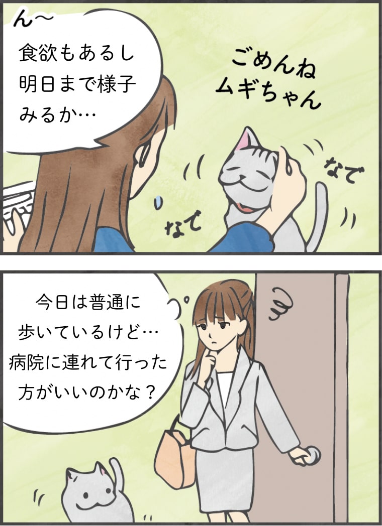 様子をみたけど少し不安