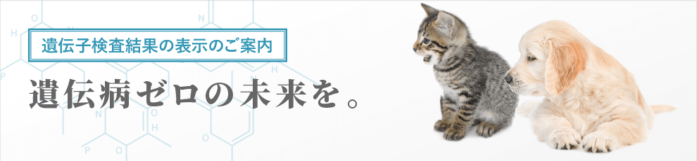 遺伝子検査結果の表示のご案内｜みんなの子猫ブリーダー